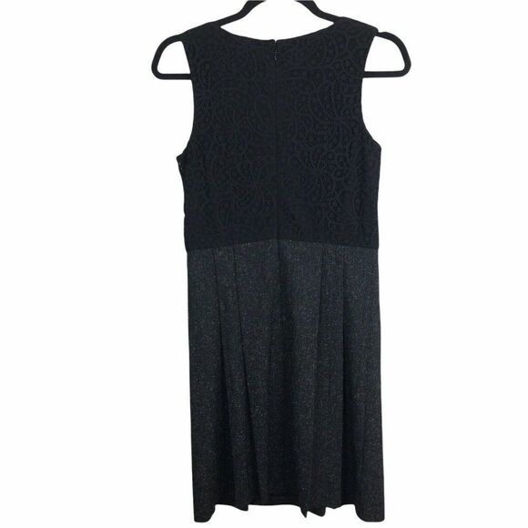Loft Womens Size 2 Dress Bodice Lace Overlay Pleated Skirt Scoop Neck Sleeveless - Picture 5 of 9